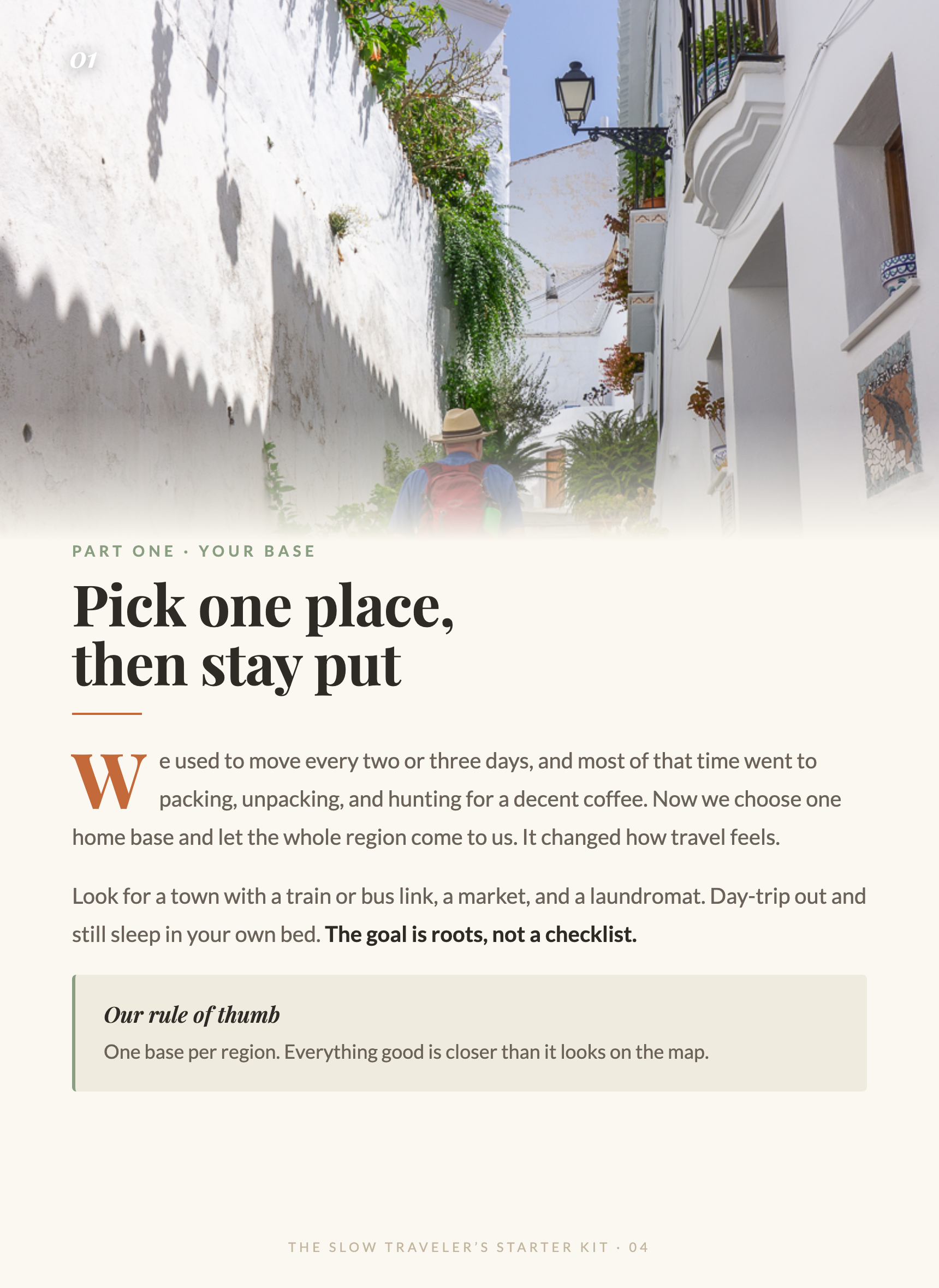 A sample page from the Starter Kit